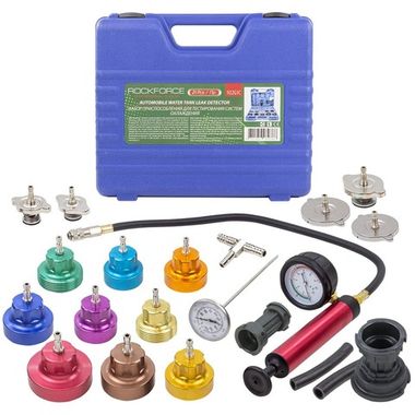 Набор приспособлений для тестирования систем охлаждения 21пр.(0-2.5bar), в кейсе RockForce##Rock FORCE RF-922G1C