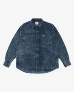 Рубашка Меч SS24 Velvet Dyed Aegean синяя