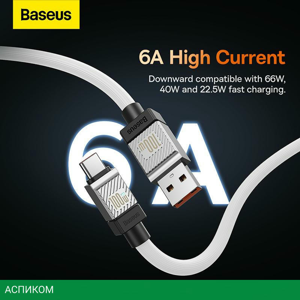 Кабель Baseus CoolPlay 2m White (CAKW000702)