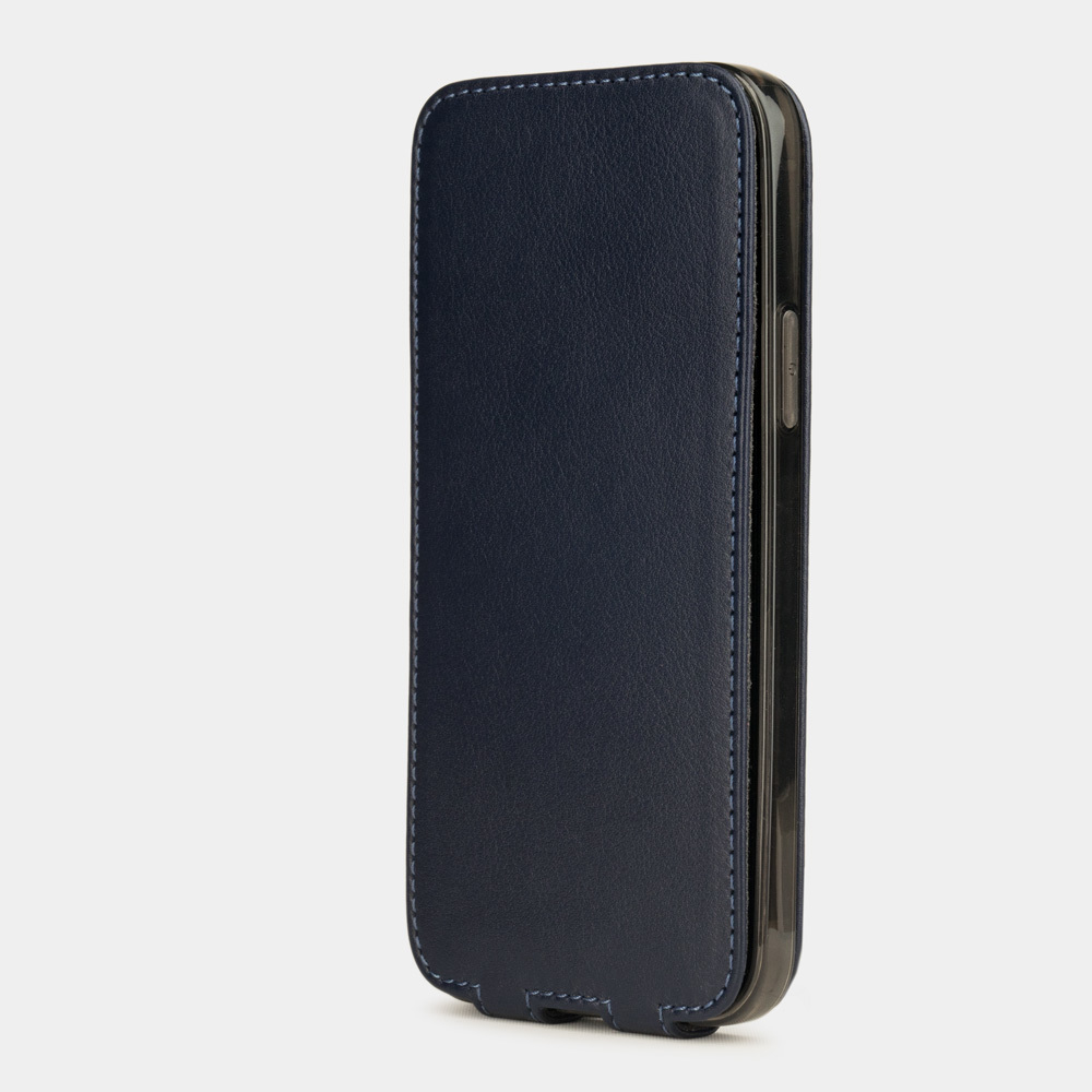 Чехол для iPhone 12/12Pro из кожи теленка, цвета индиго