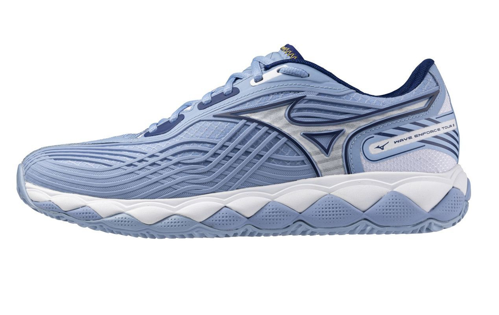 Женские Кроссовки теннисные Mizuno Wave Enforce Tour 2 CC - небесный