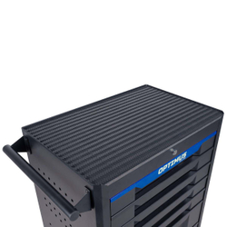 OPT-717E Тележка инструментальная, 7 полок с набором инструментов, столешница с EVA покрытием