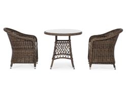 "Эспрессо-80 R" обеденная группа плетеная, цвет коричневый