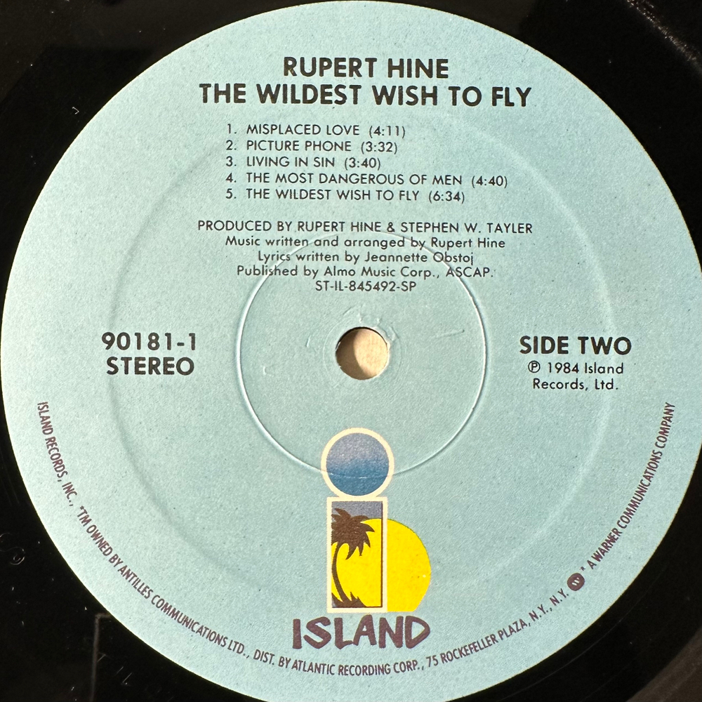 Rupert Hine ‎– The Wildest Wish To Fly (США 1984г.)