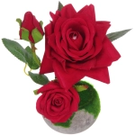 Цветочная композиция «Розовый восторг» 22см в горшке, цвет красный