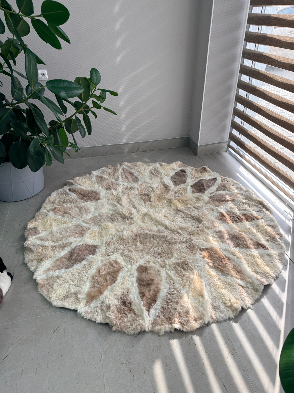 Ковер шкура натуральная овчина меховой