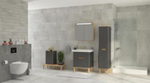 Тумба с раковиной VitrA Sento 80 с 2 ящиками антрацит матовый