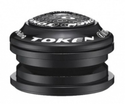 Рулевая колонка TOKEN TK011A Black 1-1/8" полуинтегрированная чёрная 44/50x30мм, чашки AL7075 , пр