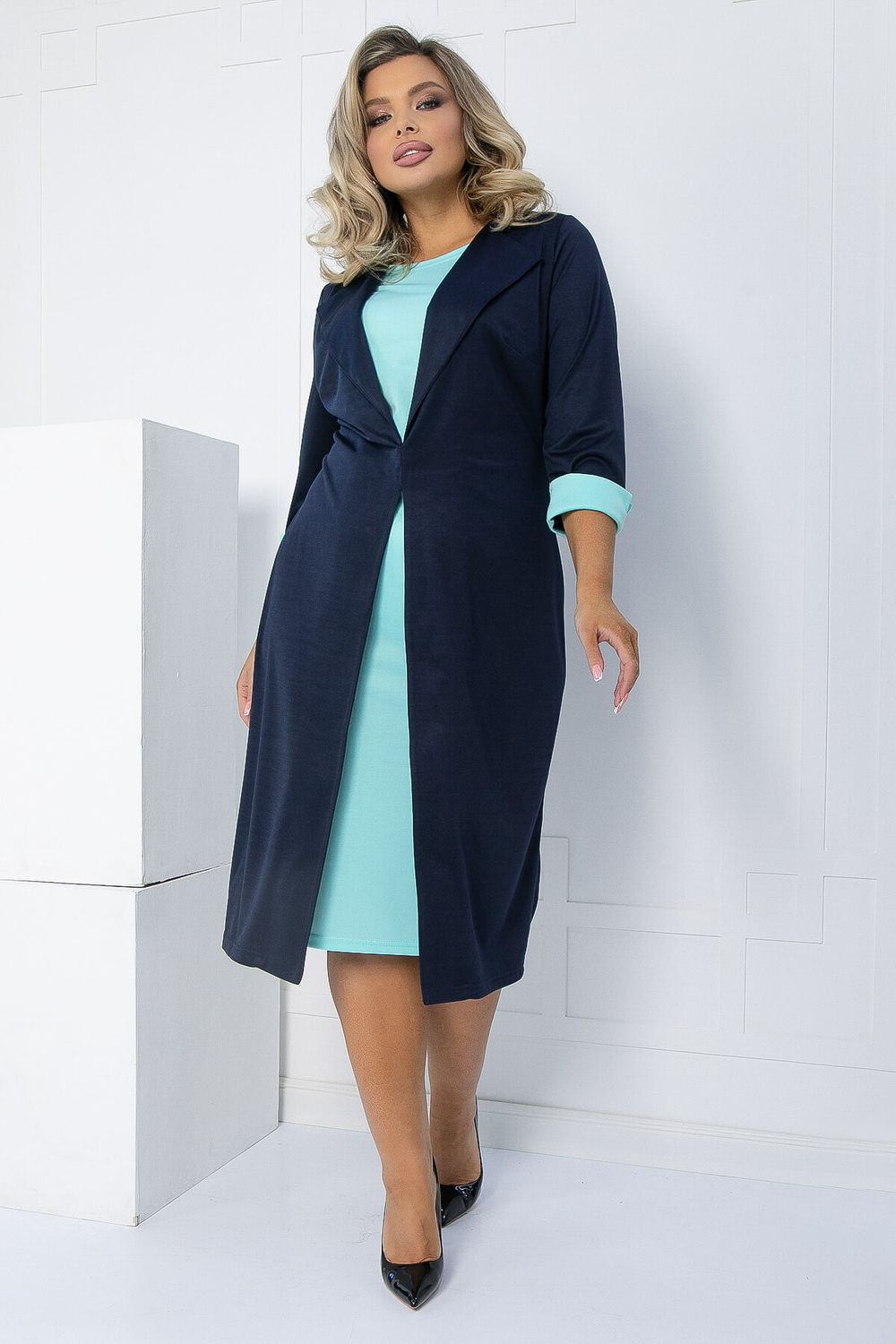 Платье На шпильке (синий/мята) П12678-4 LT Collection