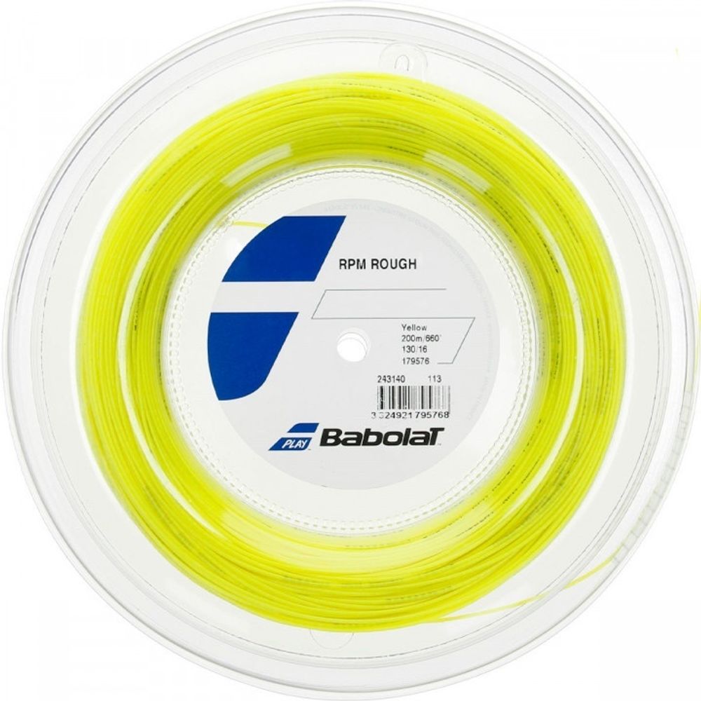 Струны для тенниса BABOLAT RPM BLAST ROUGH YELLOW В нарезке (1 натяжка) 12 м