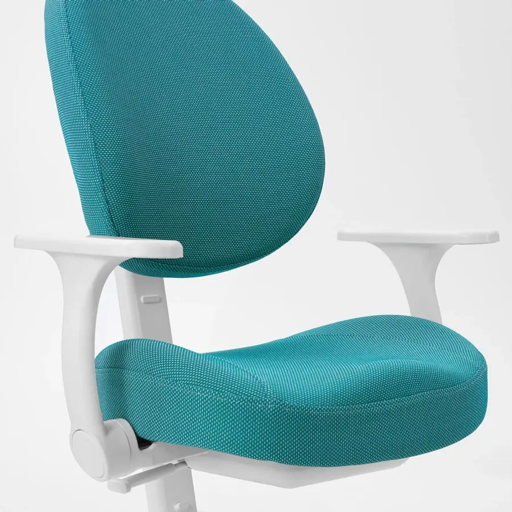 Стул детский - IKEA GUNRIK/ГУНРИК ИКЕА , 102х58 см, белый/голубой
