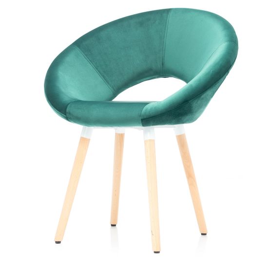 Уютный стул Genova с мягкой зеленой обивкой в StoreForHome.ru