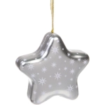 Банка жестяная «Звезда» 12,6*4,8см, цвет серебро