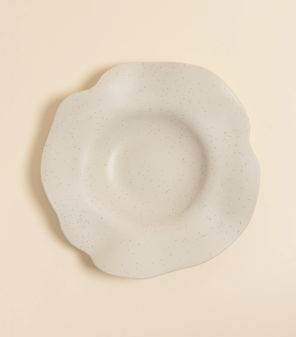 Тарелка – Белая в крапинку | Wild Muse
