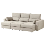 3-местный диван - IKEA ESKILSTUNA/ЭСКИЛЬСТУНА ИКЕА, 268х109х100 см, бежевый