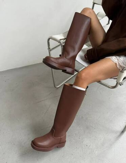 Сапоги из натуральной кожи/ Натуральный мех