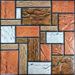 Панель самоклеящаяся 30*30см "Кирпичики", цвет коричневый с серым (YL-8014)