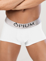 Мужские трусы-боксеры с серебристой резинкой (Размер: M) (Цвет: красный)