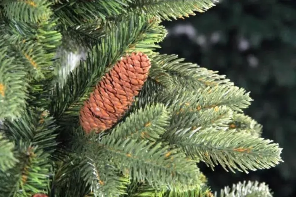 Искусственная ель Московская с шишками 210 см., литая хвоя+пвх, Max Christmas (ЕМС21)