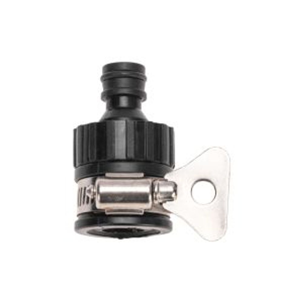 Адаптер универсальный пластмассовый, 1/2"-3/4", с внешним хомутом ЧЕТЫРЕ СЕЗОНА