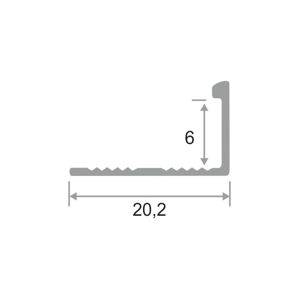 АП  6мм "DO-1" 2,7м Черный мат. Г-об. анод. алюм.