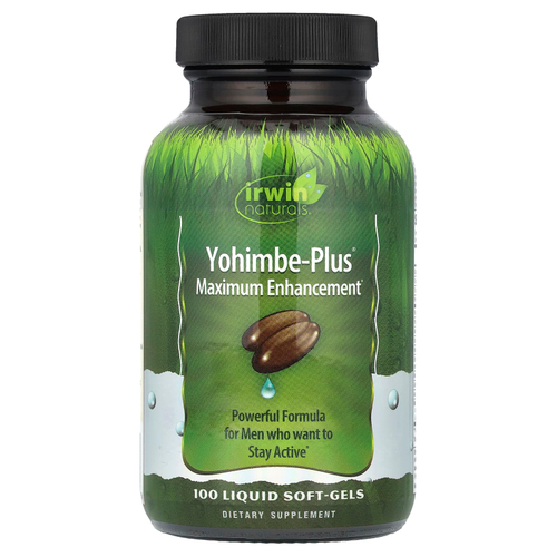 Irwin Naturals, Yohimbe-Plus®, максимальное улучшение, 100 желатиновых капсул