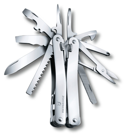 Мультитул Victorinox SwissTool Spirit X, 105 мм, 26 функций, кожаный чехол