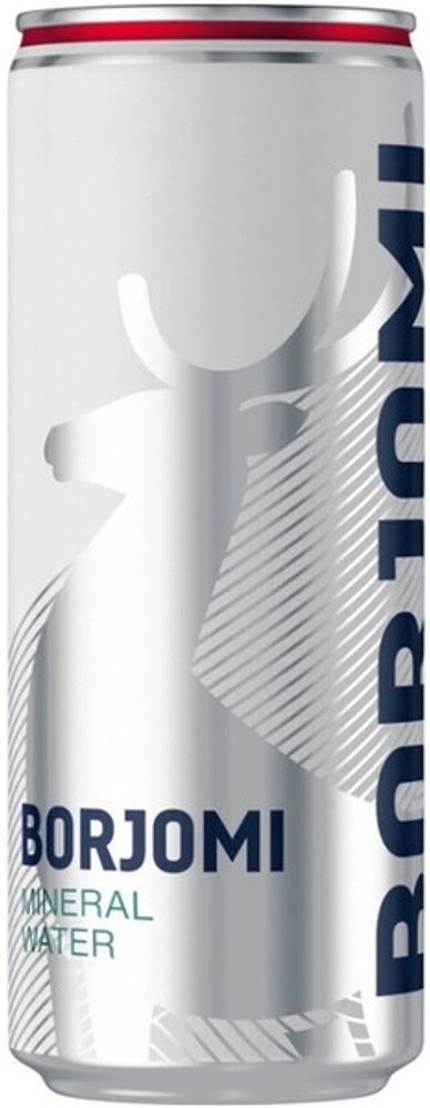 Вода природная минеральная Боржоми Газированная / Borjomi Sparkling 0.33 - банка