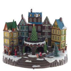 GAEM Фигурка декоративная "Рождество" (4 мелодии, подсвет, движ, 3xAA н/п, +USB), L40 W27 H32 см