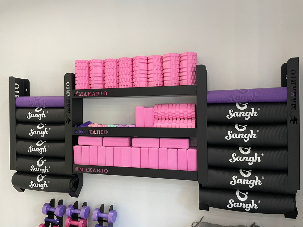 Держатель настенный MAKARIO, для 15 цилиндров и 30 блоков