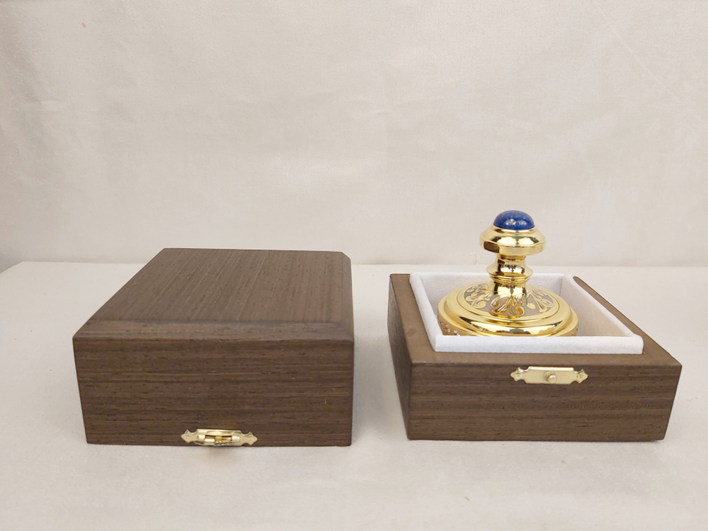 Оснастка с лазуритом и фианитами "Герб" №5