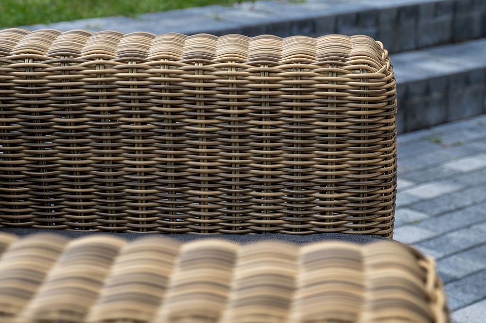 "Боно" лаунж-зона из искусственного ротанга, цвет соломенный