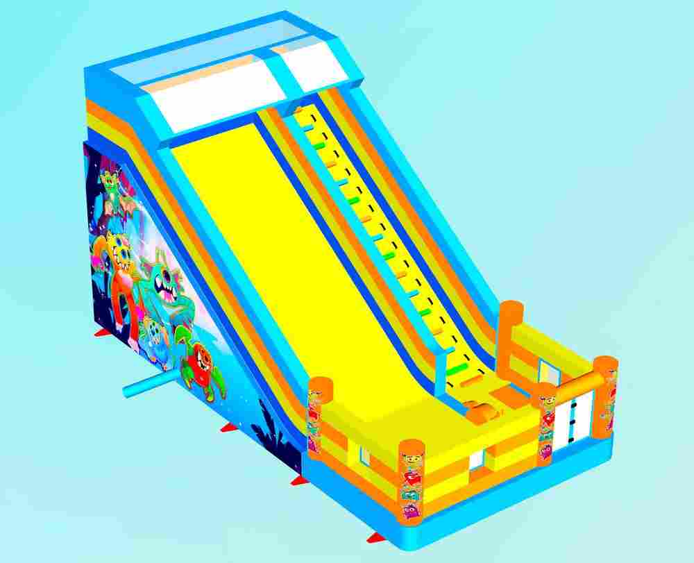 Надувной батут-горка «Супер-волна ST» 10*5*6,8 м.