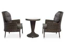 "Алиса" кофейный комплект из искусственного ротанга, цвет коричневый