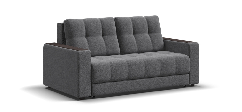 Диван Босс двухместный Рогожка Мальмо серый