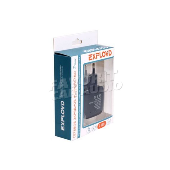 СЗУ 2 USB Exployd EX-Z-346 Prime 3100mAh пластик чёрный