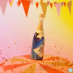 Шампанское детское безалкогольное Абрау Джуниор Золотое, с соком из винограда, 750 мл