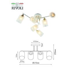 Люстра Rivoli Georgiana 9144-205 6 х Е27 60 Вт модерн | Rivoli