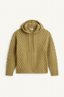 ZARA ТРИКОТАЖНЫЙ ДЖЕМПЕР СВОБОДНОГО КРОЯ ИЗ ШЕРСТИ, СВЕТЛО-ЗЕЛЕНЫЙ