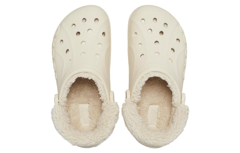 Crocs Baya Lined Fuzz Strap Clogs