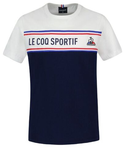 Детская теннисная футболка Le Coq Sportif TRI Tee Short Sleeve N°2 SS23 - Blue