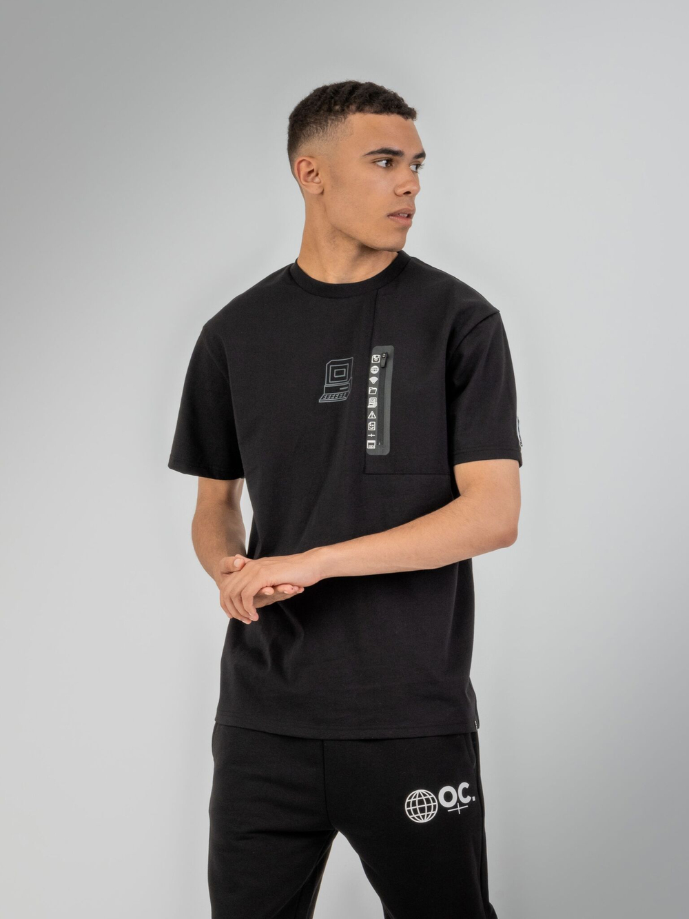 Футболка мужская ORIGINAL CREATOR COMPUTER ZIP T-SHIRT, Черный