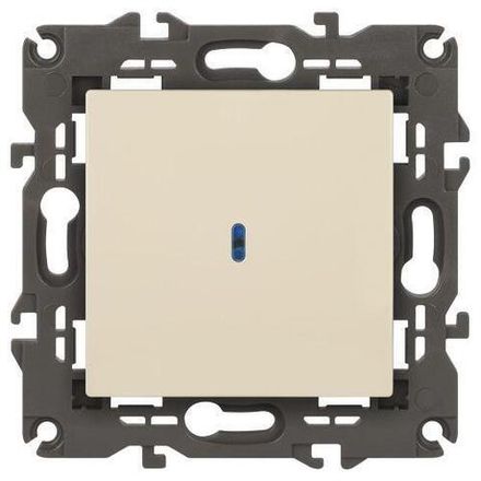 Выключатель 1-кл. СП Elegance 14-1102-02 10А IP20 250В 10AX с подсветкой механизм сл. кость Эра Б0034216