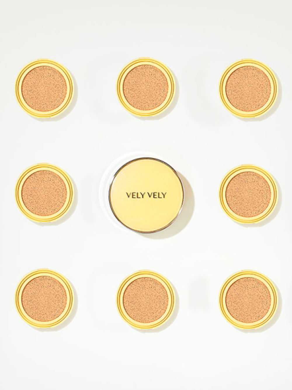 Vely Vely Тональная основа-кушон с рефилом – 23 натуральный Aura Honey Glow Cushion – Natural 15 гр х 2 шт