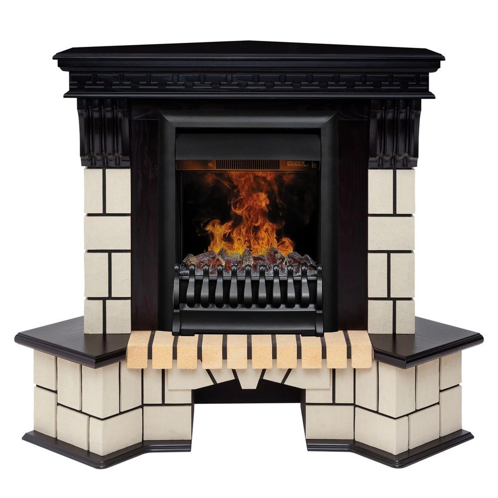 Электрокамин RealFlame Stone Corner STD AO античный дуб с очагом 3D Oregan