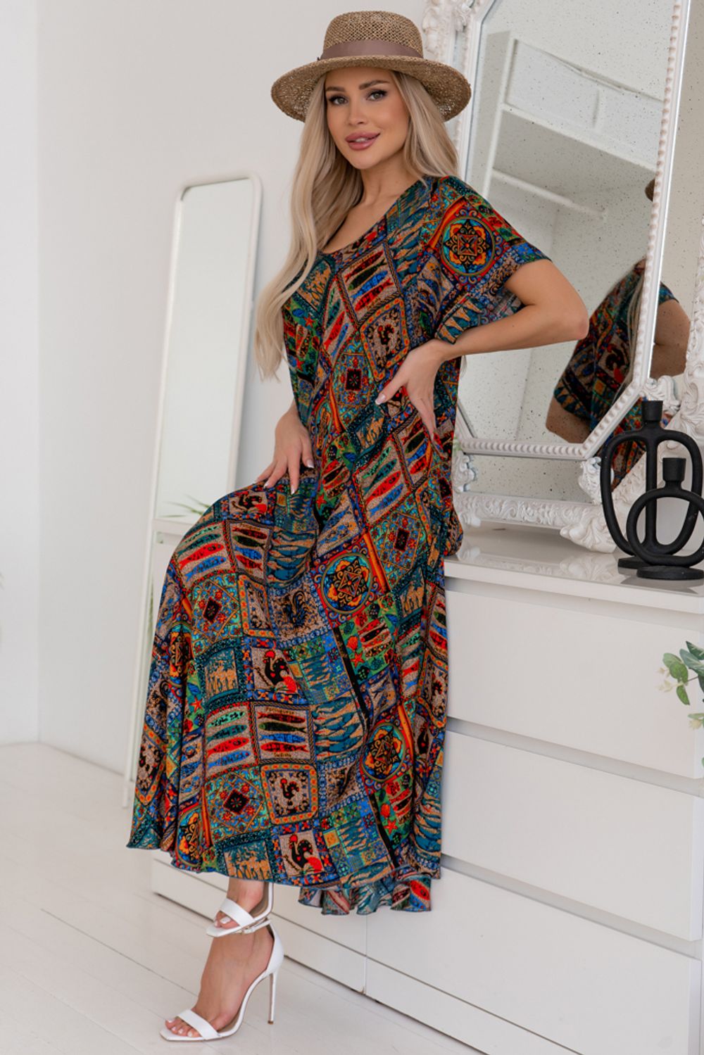 Платье Магия лета (абстракция) Р11-867/5 Nikol (Акция)