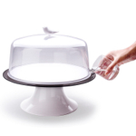 Тортовница sparrow, зеленый декор