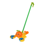 Каталка на палке Краб 52см, цвет желтый, пакет 341