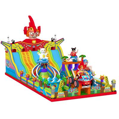 Коммерческий надувной батут «Звёздные Друзья», 25x12x10 м