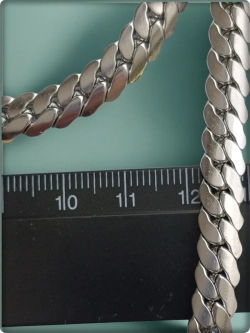 Стальная цепочка, длина 55см Stainless Steel сталь 316L/
